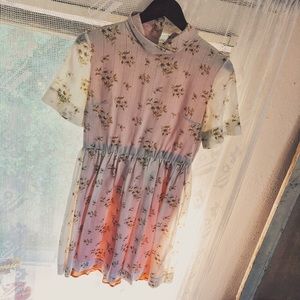 Vintage Handmade Romantic Floral Dress